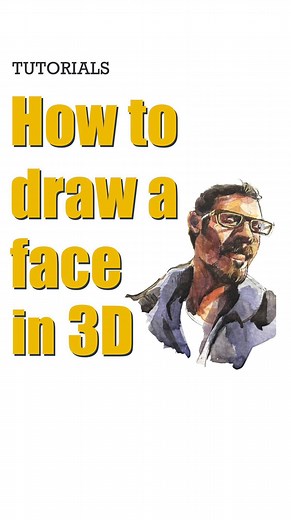BeardMan.ink on Instagram: "How to draw a Face in 3D #arttutorial #portraitart #faceart #artist #drawingclass"