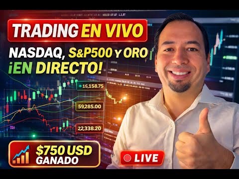 🔴TRADING EN VIVO IPC| Operando FUTUROS Nasdaq, S&P500 y Oro en Tiempo Real (Scalping Real)