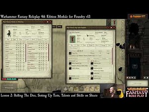 Lesson 2: Rolling The Dice, Setting Up Tests | Warhammer Fantasy Roleplay 4e Module for Foundry v13