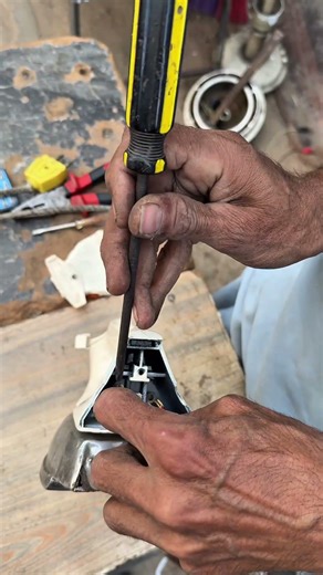 Street Technician Fixing Iron | Roadside Repair Process