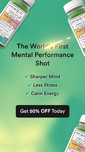Discover the secret to crushing procrastination, brain fog, and fatigue. 🙇‍♂️ Each shot of Magic Mind contains a science-backed blend of 12 powerful ingredients such as Lion’s Mane Mushrooms, Bacopa Monnieri, Cognizin Citocoline, L-Theanine, and Ashwagandha that help achieve: 🧠 A Sharper Mind ⚡️ Calm Energy 📉 Less Stress Feel the magic or get your money back within 100 days of your first purchase. ✨ The Magic Guarantee! | Magic Mind