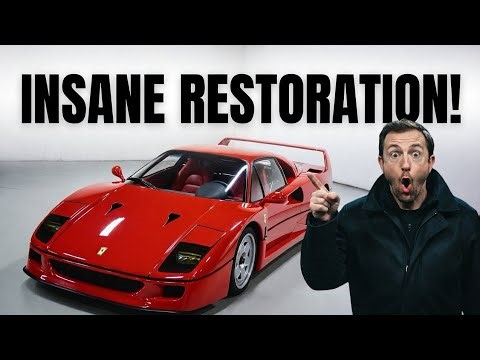 Abandoned Ferrari F40 Restoration | From Rusted Junkyard to Legendary Supercar 🚗