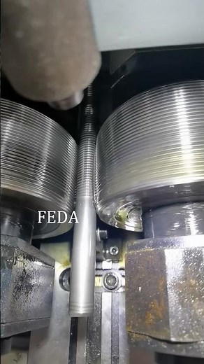 FEDA high-quality thread rolling machine is used for external thread processing on bar stock.
