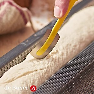 de Buyer Bread Baking Box - DIY Bread-Making Kit - Includes Perforated Baking Tray, Nonstick Mold, Baker Blade & Dough Scraper - Made in France
