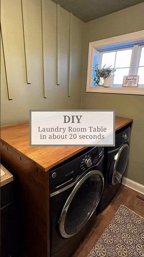 Simple DIY laundry room table. See description for details