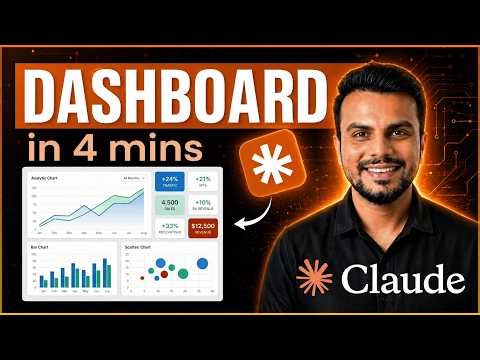 I Created Dashboard in 4 Minutes Using Claude AI (No Coding...! 😱😱)