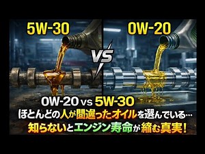 0W-20 vs 5W-30｜ほとんどの人が間違ったオイルを選んでいる…知らないとエンジン寿命が縮む真実！