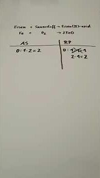 Reaktionsgleichung aufstellen für die Bildung von Eisen(II)-oxid / FeO #chemie