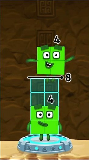Numberblocks 8 Magic Run - Numberblocks 4 + 4 Adventure | Number Counting Go Cave