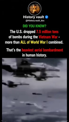 The US Dropped 7.5 Million Tons of Bombs on Vietnam #history #facts