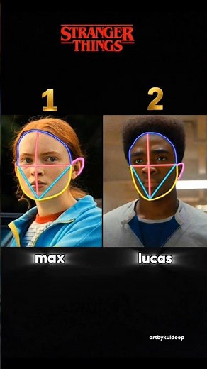 how to draw max and Lucas from stranger things 🌎❤#viralvideo #shorts #strangerthings