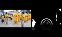 Mix of 2 videos from youtube : Seven Nation Army/Pikachu March
