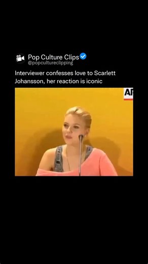 Underrated Ai Clips | Talk about an interview getting personal! This reporter confessed his admiration for Scarlett Johansson right on camera, and her reaction... | Instagram