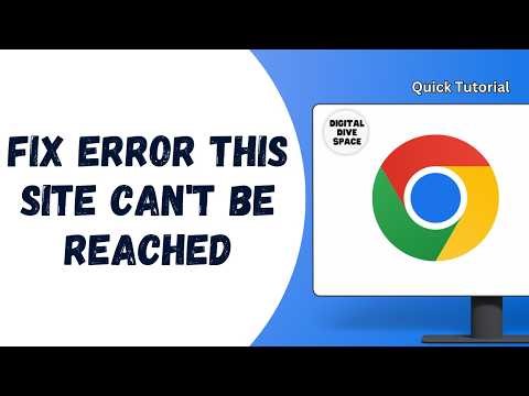 HOW TO FIX GOOGLE CHROME ERROR THIS SITE CAN'T BE REACHED