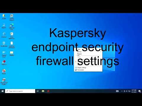 Kaspersky endpoint security firewall settings