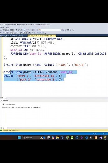 Correct Reference in a Foreign Key | SQL Server Course #sql #sqlserver #windows
