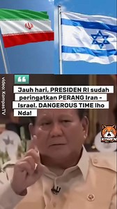 23K reactions · 1.4K comments | Punya presiden seorang ahli geopolitik dan global security ya begini, analisisnya akurat. Jadi Nda, perang Israel dan Iran bukan main-main, dangerous time lho. Efeknya bisa sangat mengerikan bagi dunia. Jadi Nda, serukan perdamaian. Sayyid Qutub tokoh Ikhwanul Muslimin sudah sampaikan bahwa masalah Israel dan Palestina bukan konflik agama tetapi lebih soal ekonomi politik. #komenpol #presidenindonesia #prabowo | KomenPol.id | Facebook