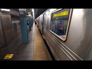 MTA NYC train:BMT R46 W train at Times square 42nd street.