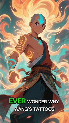 Why Aang's Tattoos Glow in the Avatar State ✨🌀 #atla #avatarthelastairbender #avatarshorts #iroh