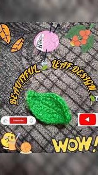 Easy Crochet Leaf Pattern 🌿 | Perfect for Beginnersl #crochet day #green #diy #green