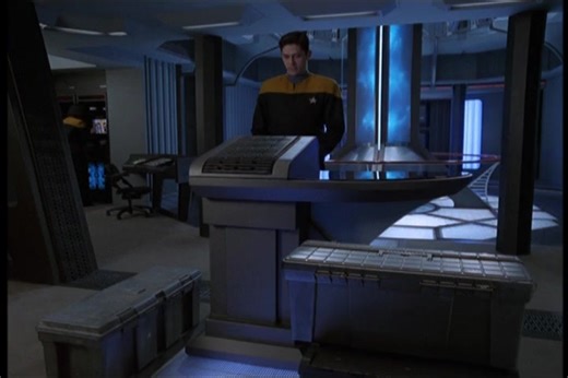 Starfleet Records. Starfleet Personnel: Kathryn M. Janeway, Captain of the USS Voyager. Survive without violating directives. In the ensuing fight, Voyager's shields are damaged. This gives the attackers the opportunity to transport away almost 90% of the food supplies aboard Voyager, as well as some of its deuterium stocks. This puzzles the crew, as Paris remarks that deuterium can be found almost anywhere. However, it soon becomes apparent that deuterium can't be found within this anomaly, alo