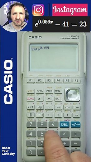 Solving exponential equations with the Casio fx-9860GIII (IB Math)
