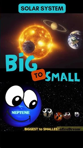 🚀 Biggest to Smallest - planets in our Solar System - size comparison 🛸