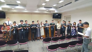 WATCH: Full-time missionaries of The Church of Jesus Christ of Latter-day Saints laboring in the Philippines Quezon City Mission and seminarians from Immaculate Conception Major Seminary of Guiguinto, Bulacan, came together to sing several hymns in an impromptu performance at the end of the seminarians' tour of the Manila Philippines Missionary Training Center on July 15, 2024. These missionaries and seminarians are participating in a two-day Interfaith Encounter on July 15 and 17, 2024. #Interf