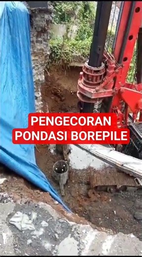 proses pengecoran pondasi borepile lebih cepat selesai #proses #pondasi #konstruksi #shorts