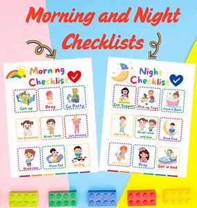Bedtime Routine for Kids Morning Routine Checklist Printable Responsibility Chart Daily Routine Checklist Kids Chart Digital Download - Etsy