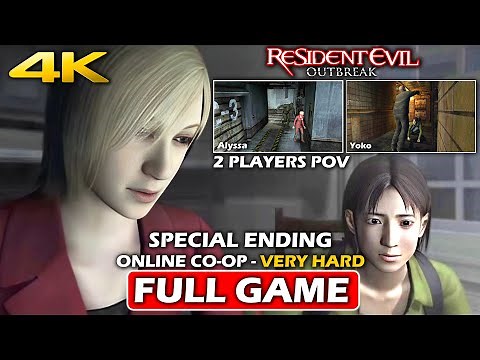 RESIDENT EVIL OUTBREAK - CO-OP 2-Players POV SPLITSCREEN Gameplay Walkthrough FULL GAME (4K 60FPS)