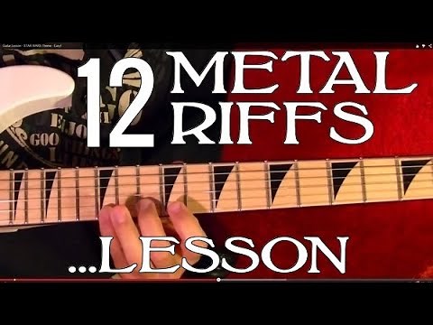 12 Heavy Metal Riffs Guitar Lesson