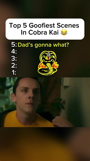 Top 5 Goofiest Scenes in Cobra Kai 😂 #fyp #xyzcba #cobrakai #johnnylawerence #miyagi