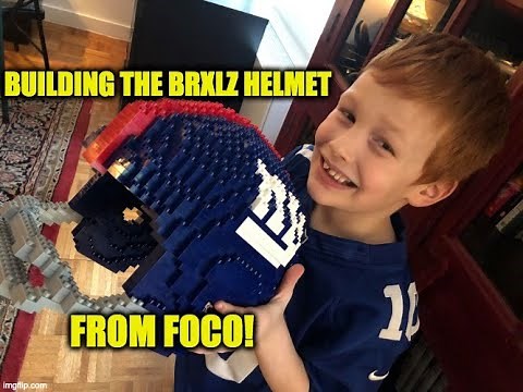 Unboxing & Building the BRXLZ Giants Helmet from FOCO!