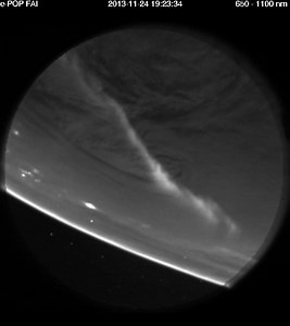 Aurora from above http://www.esa.int/spaceinvideos/Videos/2018/02/Aurora_from_above Copyright: University of Calgary This video of the aurora borealis was captured by the Fast Auroral Imager, which is part of the e-POP instrument package carried on Canada’s Cassiope satellite. Launched in 2013, Cassiope/e-POP mission focuses on space weather-related research in the polar areas. Through ESA’s Third Party Mission programme and thanks to international collaboration, e-POP is now part of the Swarm m