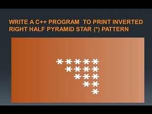 Write a C++ Program to Print Inverted Right Half Pyramid Star(*) Pattern | Nested For Loop in C++