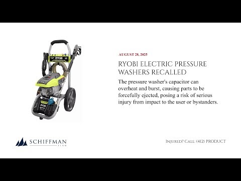 RYOBI Pressure Washers Recalled