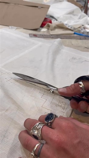 Ron had been collecting wedding handkerchiefs with the monogram of his name “R” for years. It became certain as to why when we connected. Custom sheer Wedding Handkerchief Shirt for Ron. #clothing #fashion #trend #history #upcycle #thrift #diyclothes | STAN