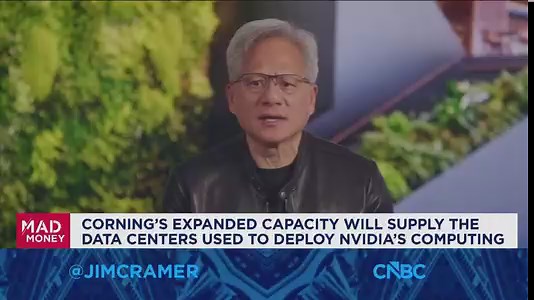 Nvidia CEO Jensen Huang says Corning partnership will 'revitalize American manufacturing'