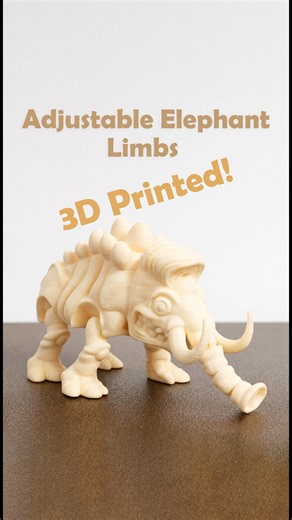 PuthiyaJourney | 😲🔥3D Printed Elephant With Movable Limbs 😲🔥 #3dprinting #3dprint #3dprinted #articulatedmodel #articulatedfigure #3dprintedtoy... | Instagram