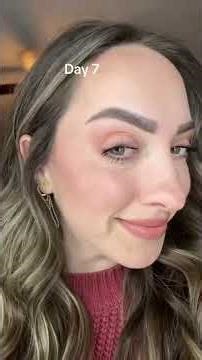 Two-week face tattoo / brow healing progression ✨