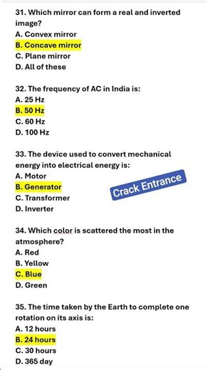 General physics mcq part-7 #shortsfeed