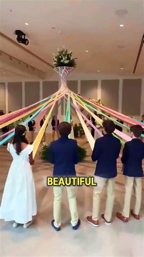 The students celebrated their graduation with ribbons