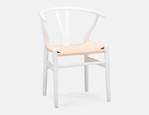 DENMARK beech wood and paper cord dining chair | Structube