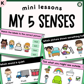 Five Senses Science Unit | Interactive Digital  & Observation Lessons Kinder