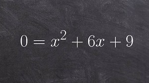 Solve by factoring when a perfect square