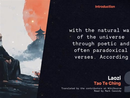 The Tao Te Ching by Laozi | Complete Audiobook with Text道德经英译真人阅读