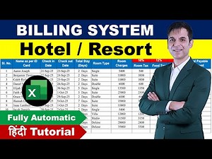 Hotel Resort Restaurant Billing System in Excel