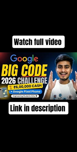 Cracking Google's 'The Big Code 2026': Win ₹6 Lakh, Pixels & Visit Bengaluru Office! #google #coding