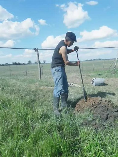 Manual Post Installation Techniques in Open Fields